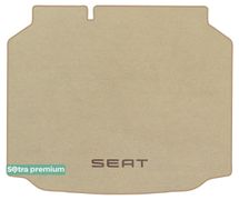 Двухслойные коврики Sotra Premium Beige для Seat Leon (mkIII)(хетчбэк)(багажник) 2012-2020 - Фото 1