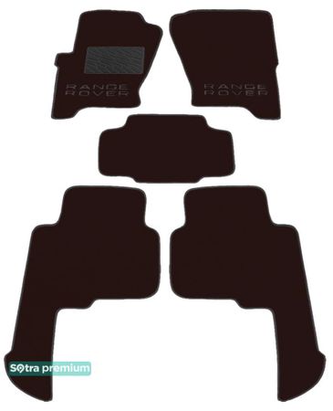 Двошарові килимки Sotra Premium Chocolate для Land Rover Range Rover Sport (mkI)(без люверсів) 2005-2013 - Фото 1
