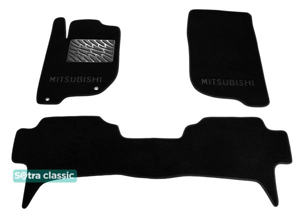 Двухслойные коврики Sotra Classic Black для Mitsubishi Pajero Sport (mkII) 2008-2016 - Фото 1