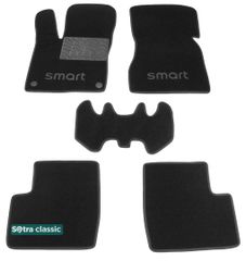 Двухслойные коврики Sotra Classic Black для Smart ForFour (mkII)(W453) 2014-2021