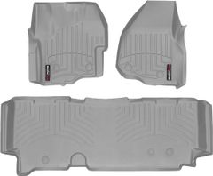 Коврики Weathertech Grey для Ford Super Duty (extended cab)(mkIII)(with 4x4 shifter)(raised dead pedal) 2012-2016 automatic