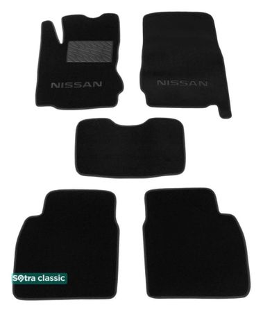 Двошарові килимки Sotra Classic Black для Nissan Note (mkI)(E11) 2004-2013 - Фото 1
