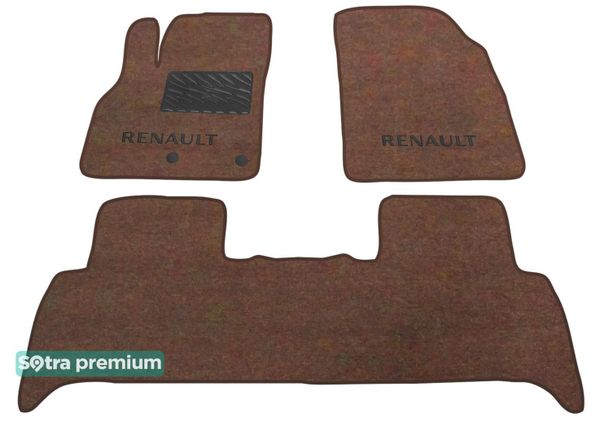 Двошарові килимки Sotra Premium Chocolate для Renault Scenic (mkIII) 2009-2016 - Фото 1