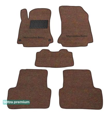 Двошарові килимки Sotra Premium Chocolate для Mercedes-Benz GLA-Class (X156) 2013-2020 - Фото 1