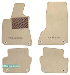 Двошарові килимки Sotra Premium Beige для Maserati Ghibli (mkIII)(товсте кріплення)(повний привід) 2013-2021