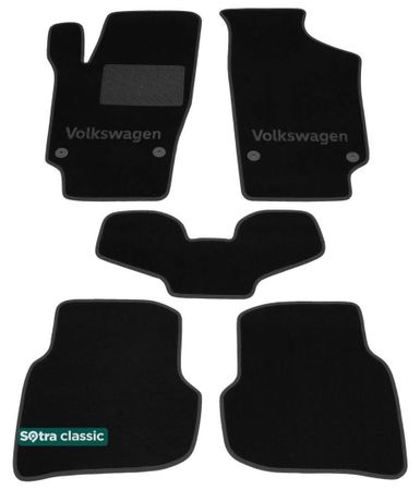 Двухслойные коврики Sotra Classic Black для Volkswagen Polo (mkV)(седан) 2010→ - Фото 1