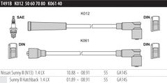 Провода зажигания Tesla T491B для Nissan Sunny 1.4LX (GA14S) - Фото 2