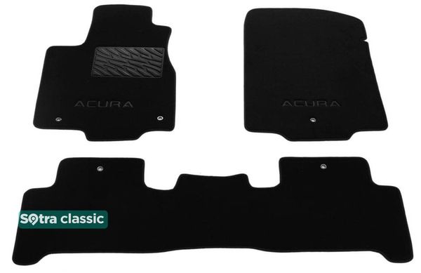 Двошарові килимки Sotra Classic Black для Acura MDX (mkII)(1-2 ряд) 2007-2013 - Фото 1