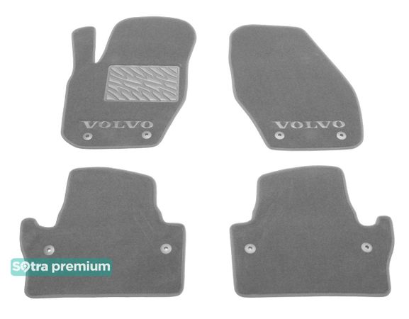 Двошарові килимки Sotra Premium Grey для Volvo S60 (mkII) / V60 (mkII) 2010-2018 - Фото 1