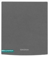 Двошарові килимки Sotra Premium Grey для Skoda Superb (mkIII)(універсал)(верхній рівень)(багажник) 2015-2020