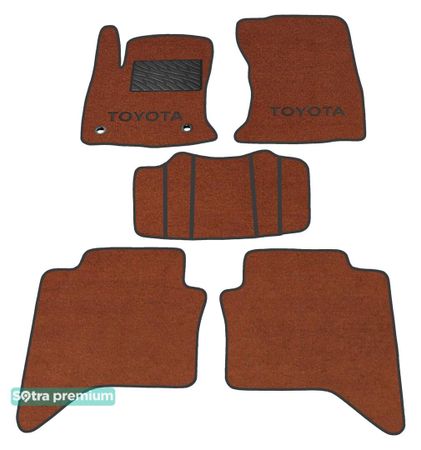 Двошарові килимки Sotra Premium Terracotta для Toyota Hilux (mkVIII) 2015→ - Фото 1