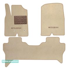Двошарові килимки Sotra Premium Beige для Mitsubishi Pajero (mkIV)(5-дв.) 2006-2014