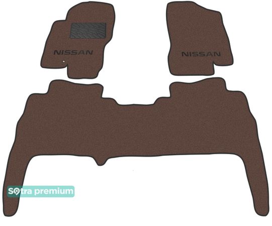 Двошарові килимки Sotra Premium Chocolate для Nissan Navara (mkIII)(D40) 2004-2010 - Фото 1