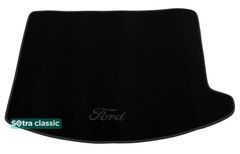 Двухслойные коврики Sotra Classic Black для Ford Kuga (mkII)(нижний уровень)(багажник) 2012-2020