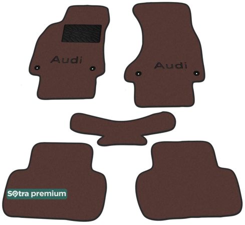 Двошарові килимки Sotra Premium Chocolate для Audi A4/S4/RS4 (mkIV)(B8) 2008-2016 - Фото 1