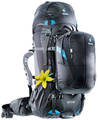 Туристичний рюкзак Deuter Quantum 60 + 10 SL (Black/Turquoise)