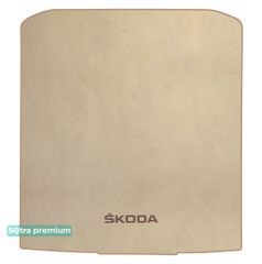 Двошарові килимки Sotra Premium Beige для Skoda Superb (mkIII)(універсал)(нижній рівень)(багажник) 2015→