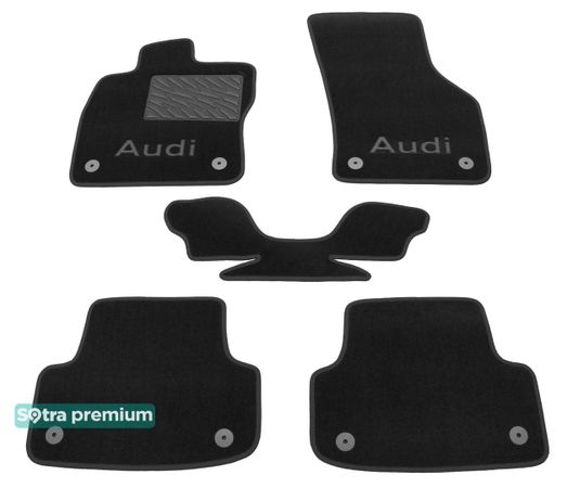Двошарові килимки Sotra Premium Black для Audi A3/S3/RS3 (mkIII)(седан та 5дв. хетчбек) 2012-2020 - Фото 1