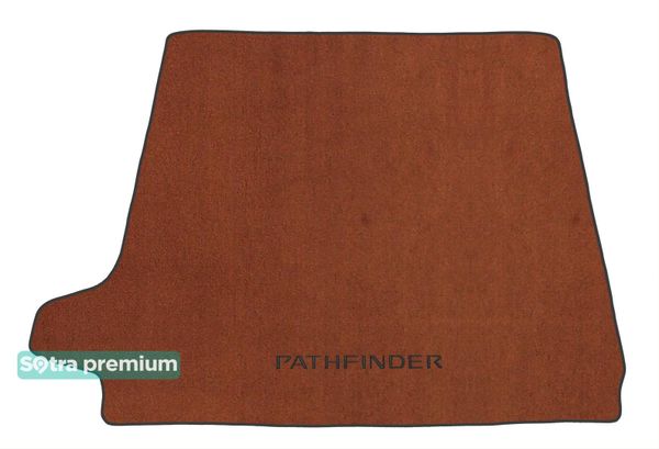 Двухслойные коврики Sotra Premium Chocolate для Nissan Pathfinder (mkIII)(R51)(сложенный 3 ряд)(багажник) 2011-2014 - Фото 2
