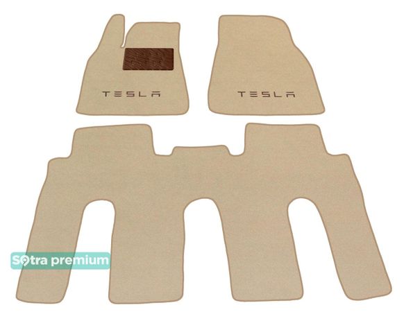 Двошарові килимки Sotra Premium Beige для Tesla Model X (mkI)(1-2 ряд) 2015 - 22/08/2017 - Фото 1