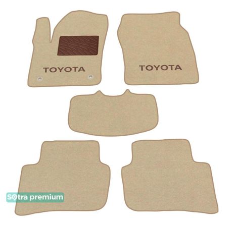 Двошарові килимки Sotra Premium Beige для Toyota CH-R (mkI) 2016→ - Фото 1