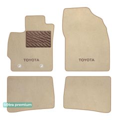 Двухслойные коврики Sotra Premium Beige для Toyota Prius (mkIII) 2009-2012