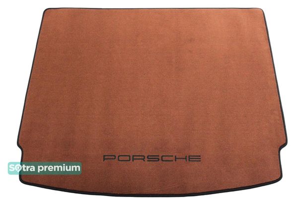 Двухслойные коврики Sotra Premium Terracotta для Porsche Cayenne (mkII)(багажник) 2010-2017 - Фото 1
