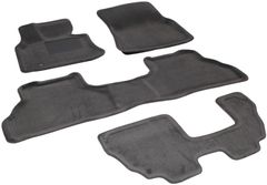 Трехслойные коврики Sotra 3D Premium 12mm Grey для BMW X5 (E70)(1-2-3 ряд) 2007-2014