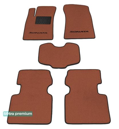 Двошарові килимки Sotra Premium Terracotta для Hyundai Sonata (mkV) 2004-2009 - Фото 1