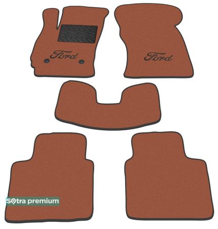 Двошарові килимки Sotra Premium Terracotta для Ford Mondeo (mkIII) 2000-2007 - Фото 1