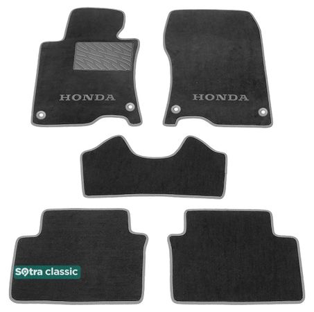 Двошарові килимки Sotra Classic Grey для Honda Accord (mkVIII)(CU/CW)(4 кліпси) 2008-2015 (EU)  - Фото 1