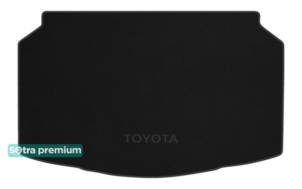 Двошарові килимки Sotra Premium Graphite для Toyota Yaris (mkIV)(без дворівневої підлоги)(нижній рівень)(багажник) 2019→ - Фото 1