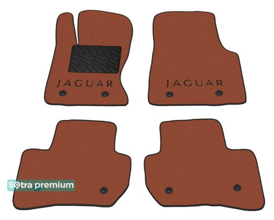 Двошарові килимки Sotra Premium Terracotta для Jaguar F-Pace (mkI) 2016→ - Фото 1
