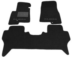 Двошарові килимки Sotra Custom Classic Black для Mitsubishi Pajero (mkIII)(5-дв.)(1-2 ряд) 1999-2006