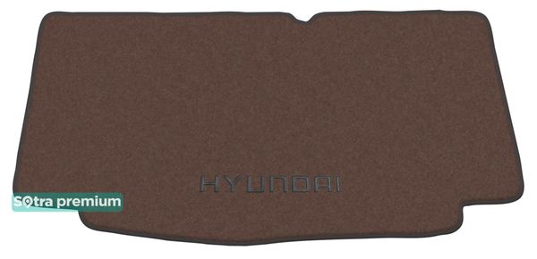 Двошарові килимки Sotra Premium Chocolate для Hyundai i10 (mkII)(багажник) 2013-2019 - Фото 1