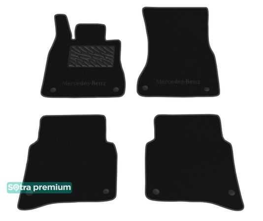 Двухслойные коврики Sotra Premium Black для Mercedes-Benz S-Class (V223)(long) 2020→ - Фото 1