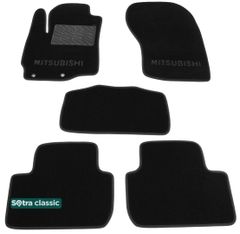 Двошарові килимки Sotra Classic Black для Mitsubishi Outlander (mkIII)(не PHEV)(1-2 ряд) 2012-2021