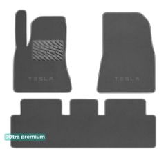 Двухслойные коврики Sotra Premium Grey для Tesla Model 3 (mkI) 12/2020→