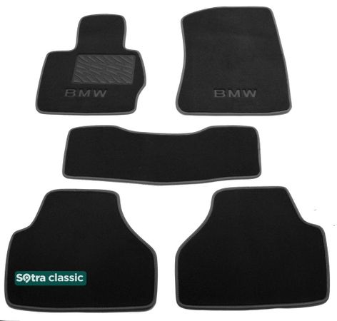 Двошарові килимки Sotra Classic Black для BMW X3 (F25) / X4 (F26) 2010-2018 - Фото 1
