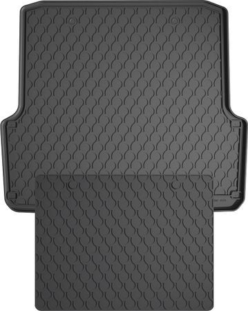 Гумовий килимок у багажник Gledring для Skoda Octavia (mkII)(універсал) 2004-2013 (нижній)(багажник із захистом) - Фото 1