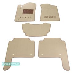 Двошарові килимки Sotra Premium Beige для Infiniti QX80/QX56 (mkII)(Z62)(1-2 ряд) 2010→ 