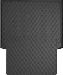 Гумовий килимок у багажник Gledring для Opel Zafira (mkIII)(C) 2011-2019 (багажник із захистом)