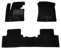 Двошарові килимки Sotra Custom Classic Black для Kia Soul (mkII) 2014-2019