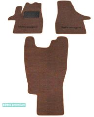 Двошарові килимки Sotra Premium Chocolate для Volkswagen Transporter / Caravelle / Multivan (T5-T6)(1 ряд - 2 місця)(без кліпс)(1 ряд) 2003→ 