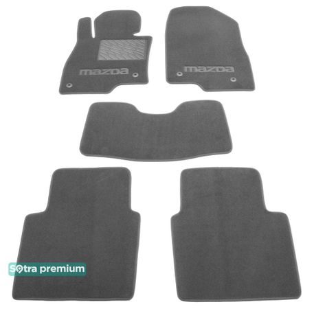 Двошарові килимки Sotra Premium Grey для Mazda 6 (mkIII)(седан) 2012→ - Фото 1