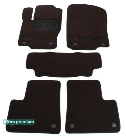 Двошарові килимки Sotra Premium Chocolate для Mercedes-Benz GL/GLS-Class (X166)(1-2 ряд) 2013-2019 / M/GLE-Class (W166)(1-2 ряд) 2011-2019 - Фото 1
