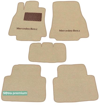 Двошарові килимки Sotra Premium Beige для Mercedes-Benz A-Class (W169) / B-Class (W245) 2005-2011 - Фото 1