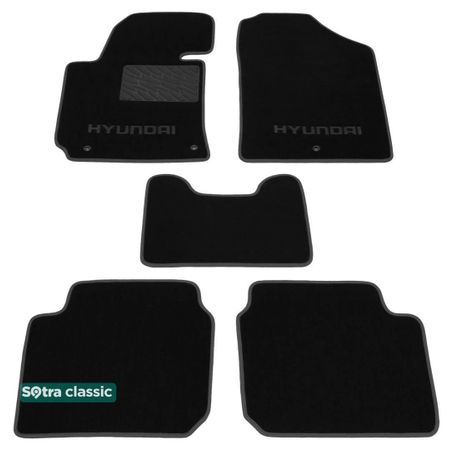 Двошарові килимки Sotra Classic Black для Hyundai Elantra (mkV) 2010-2015 - Фото 1