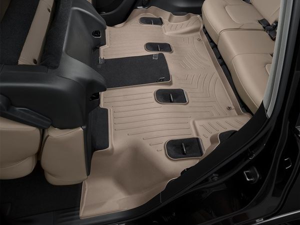 Коврик Weathertech Beige для Infiniti QX80 / QX56 (mkII)(2 row bucket seats)(3 row) 2011→; Nissan Armada (mkII)(2 row bucket seats)(3 row) 2017→ - Фото 2