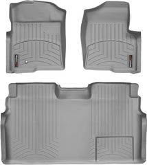 Коврики Weathertech Grey для Ford F-150 (double cab)(mkXII)(no 4x4 shifter)(no full console on 1 row)(1 fixing hook) 2009-2010